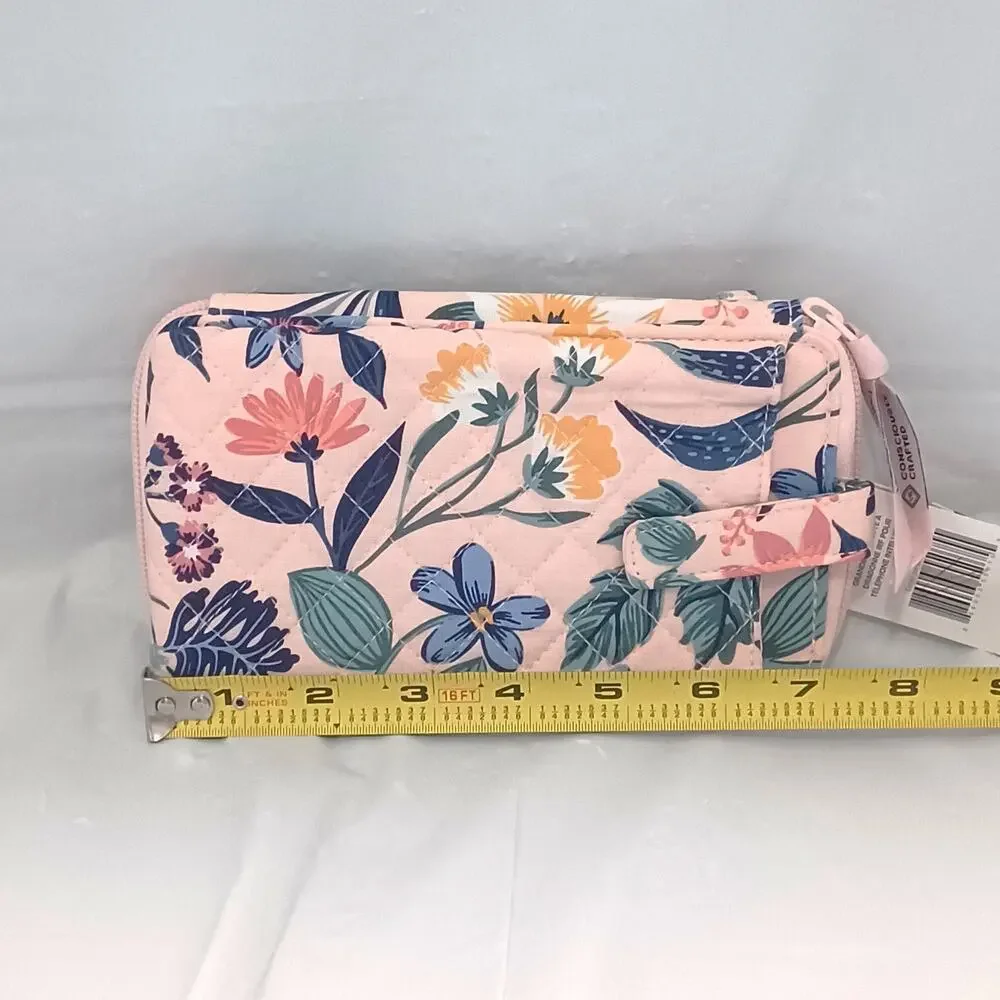 Vera Bradley Perennial Blooms RFID Smartphone Wristlet Wallet NWT Pink Floral - Picture 8 of 9